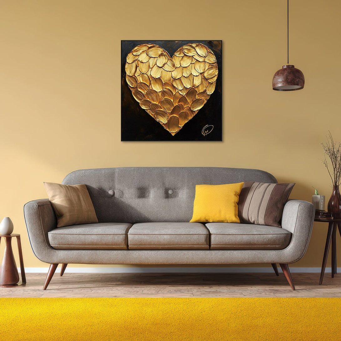 Eternal Glow - Gold Heart Painting #PIX8(169) Painting artwepaint 