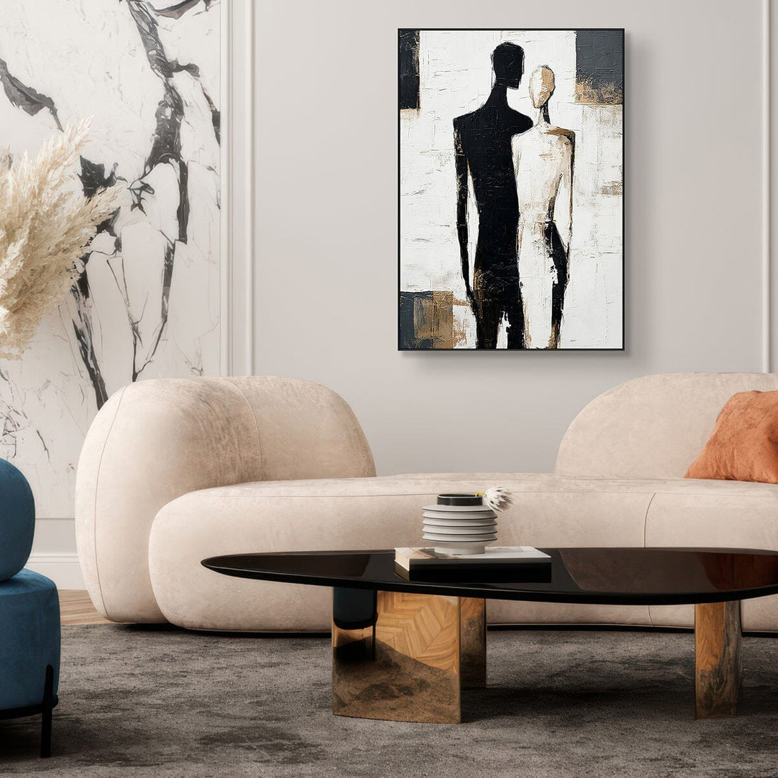 Ethereal Embrace-Black & White Abstract Painting #RIX1(309) Painting artwepaint 