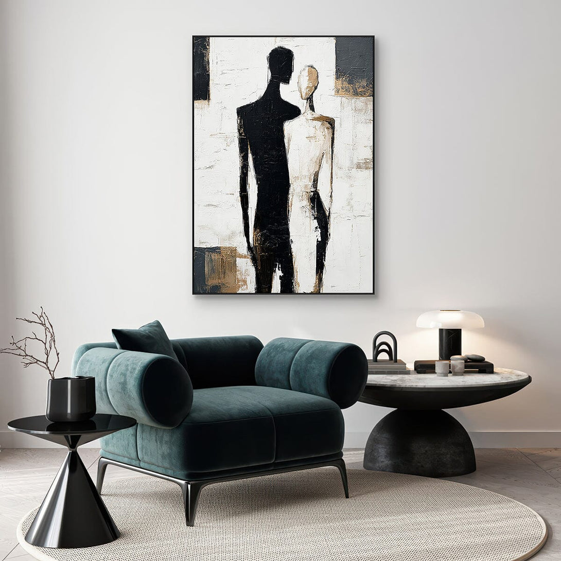 Ethereal Embrace-Black & White Abstract Painting #RIX1(309) Painting artwepaint 