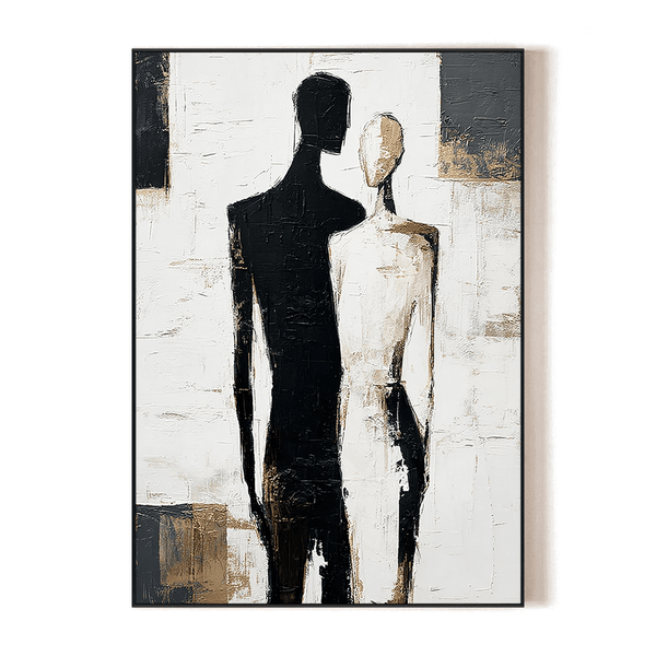 Ethereal Embrace-Black & White Abstract Painting #RIX1(309) Painting artwepaint 