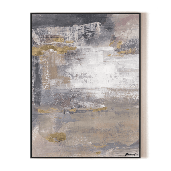 Ethereal Glow - White & Gold Abstract Painting#M6885 Painting artwepaint 