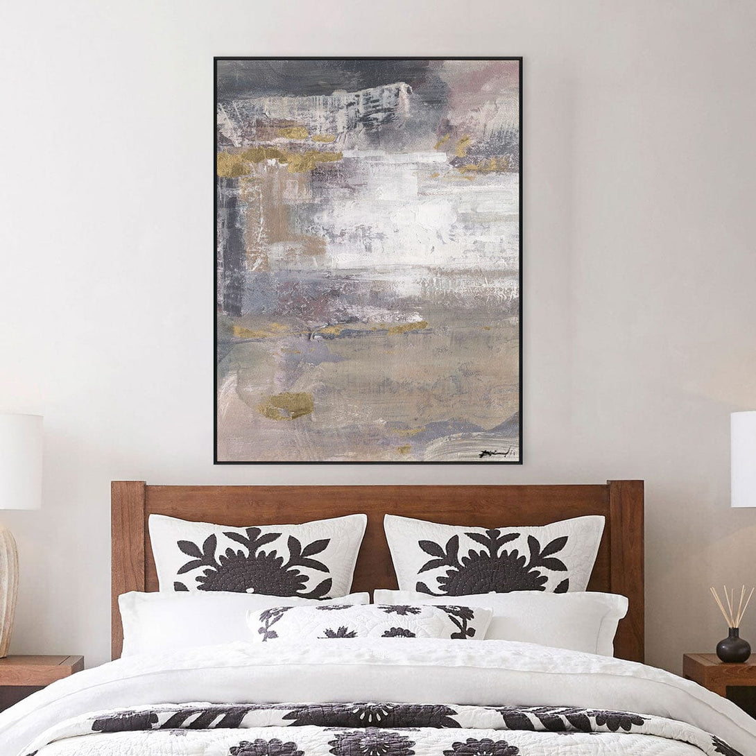 Ethereal Glow - White & Gold Abstract Painting#M6885 Painting artwepaint 
