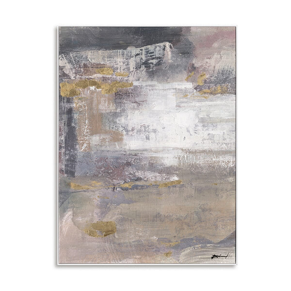 Ethereal Glow - White & Gold Abstract Painting#M6885 Painting artwepaint 