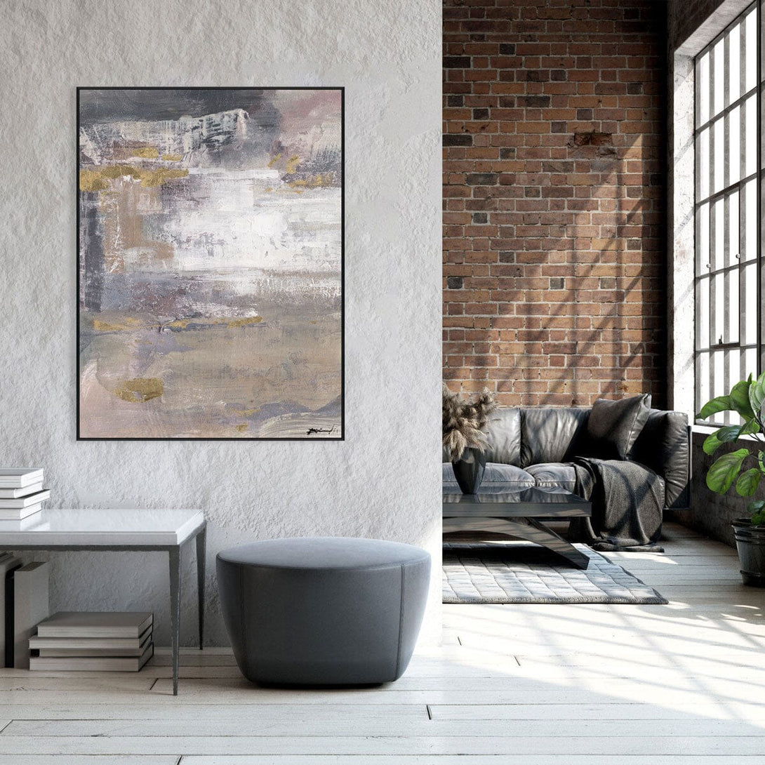 Ethereal Glow - White & Gold Abstract Painting#M6885 Painting artwepaint 