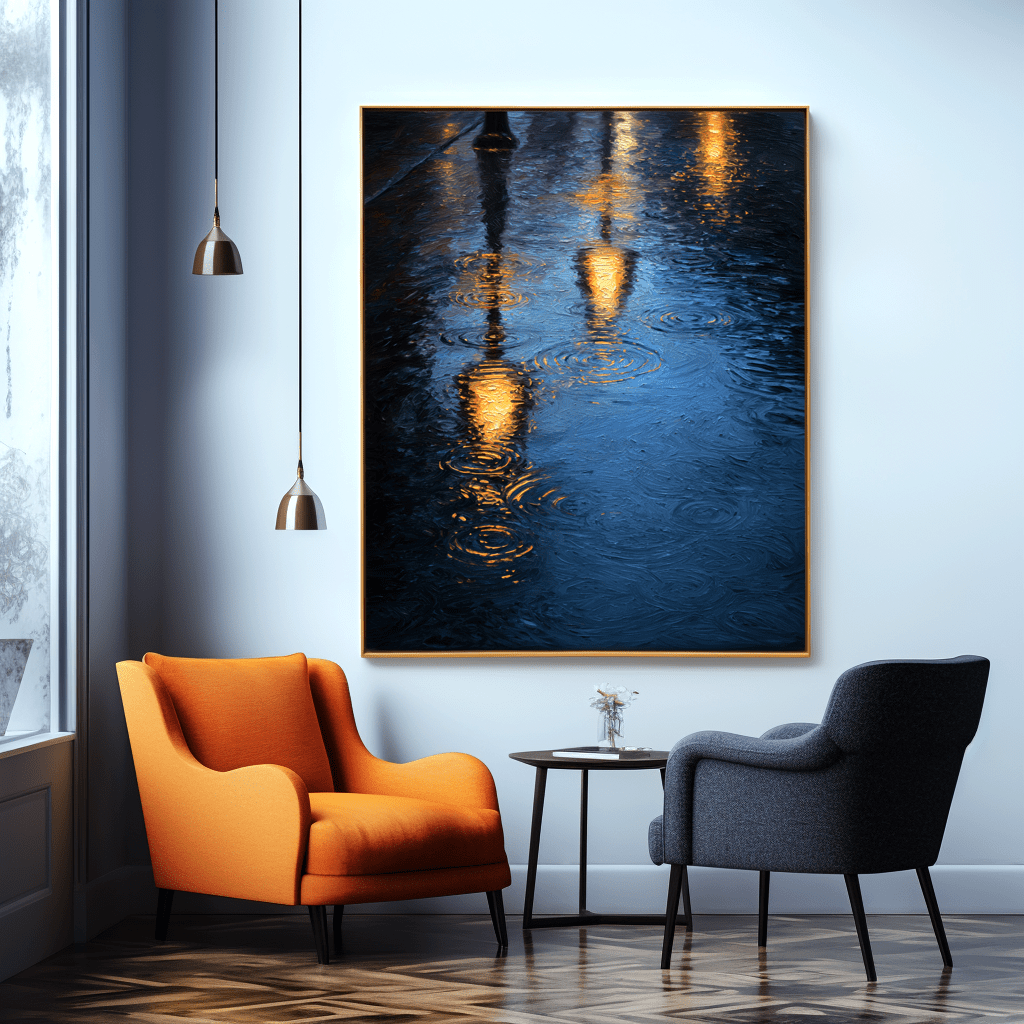 Evening Glow – Street Reflection Oil Painting #awp30 Painting artwepaint 