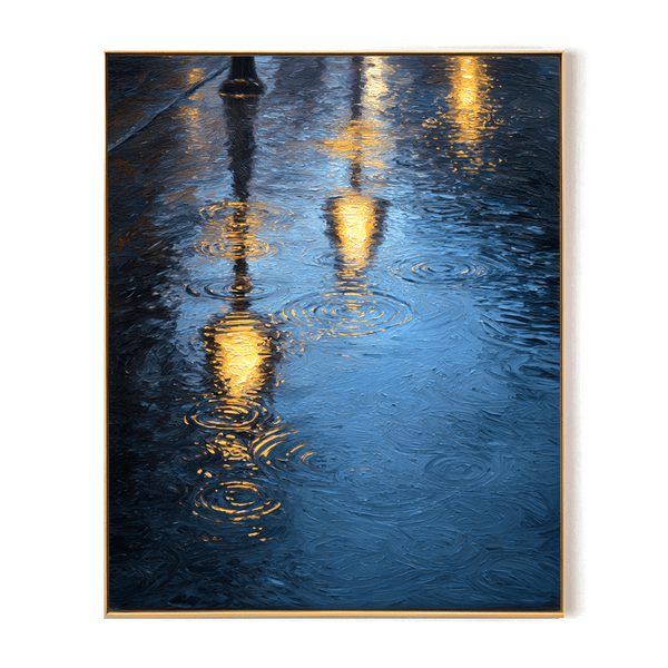 Evening Glow – Street Reflection Oil Painting #awp30 Painting artwepaint 