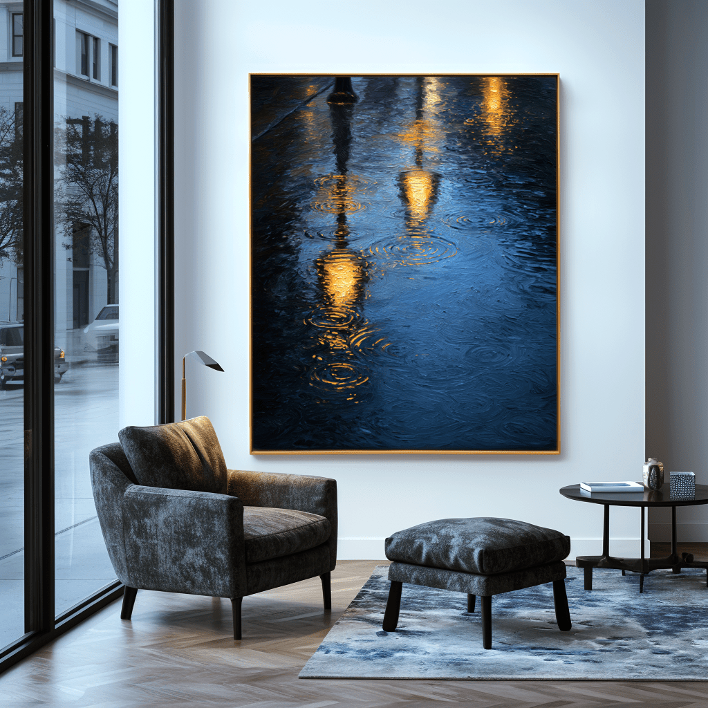 Evening Glow – Street Reflection Oil Painting #awp30 Painting artwepaint 