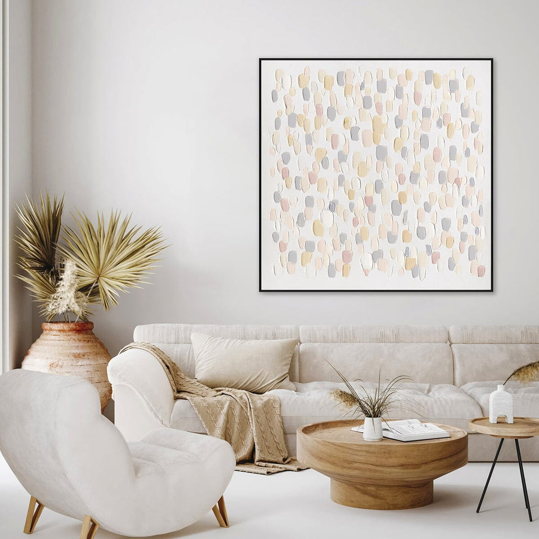 Falling Lights - Light Tone Textured Abstract#M4610 Painting artwepaint 