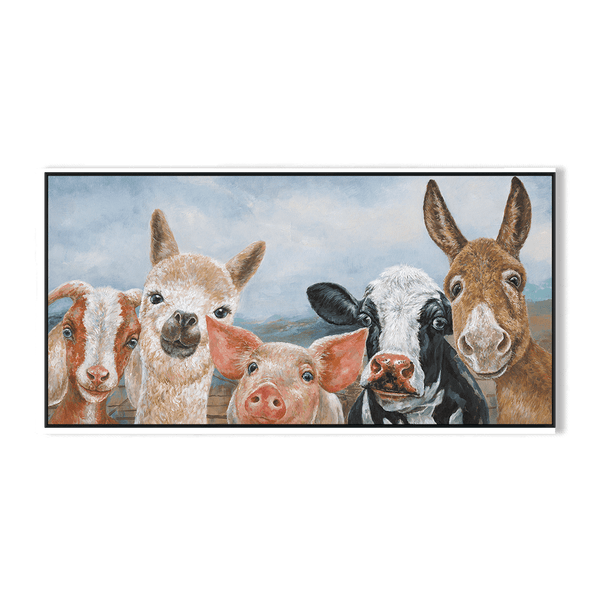 Farm Companions - Animal Portrait Wall Art #J5121 Painting artwepaint 