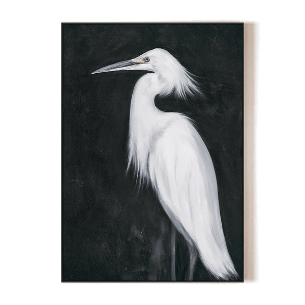 Feathered Light - White Egret Art Painting #M4571 Painting artwepaint 