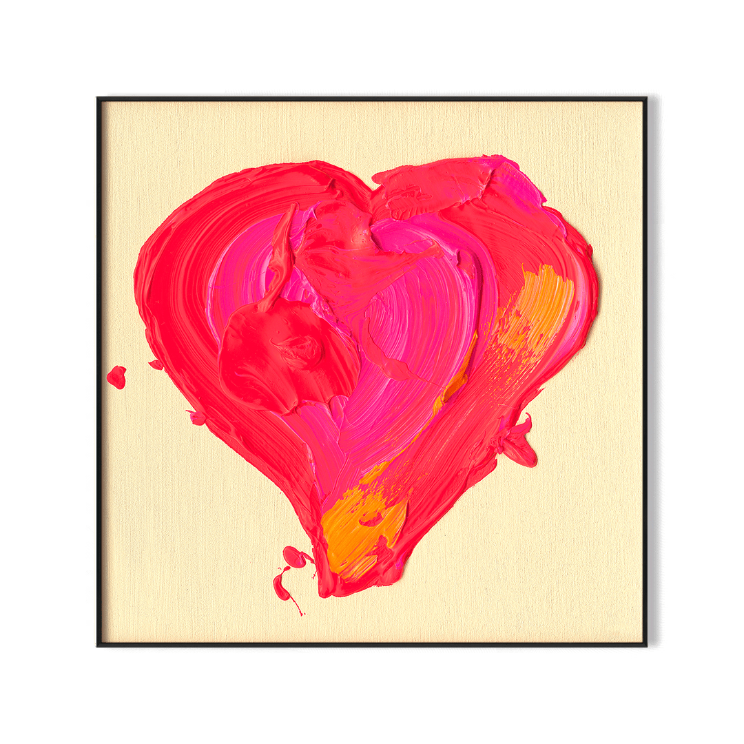 Fiery Heart - Red & Pink Abstract Love #M8164 Painting artwepaint 