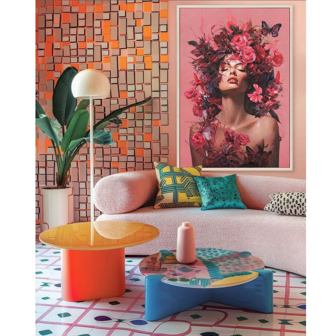 Floral Dream - Woman with Blossoms#M2703 Painting artwepaint 