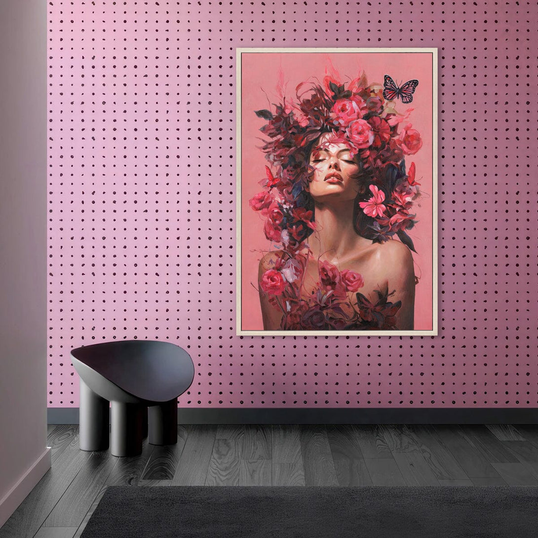 Floral Dream - Woman with Blossoms#M2703 Painting artwepaint 