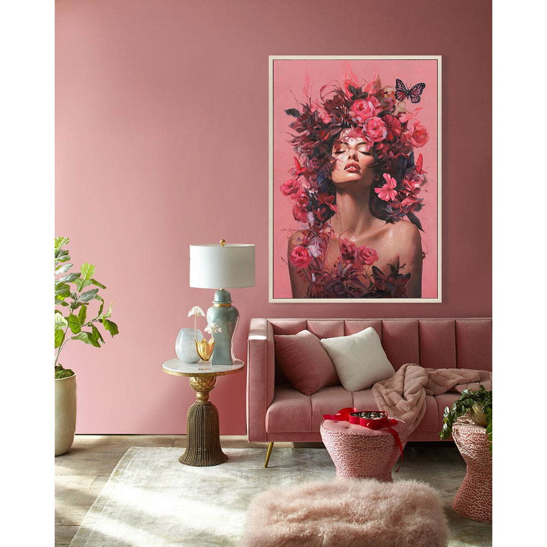Floral Dream - Woman with Blossoms#M2703 Painting artwepaint 