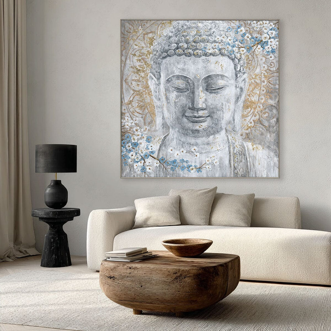 Floral Radiance - Buddha with Blossoms Painting#K5118 Painting artwepaint 