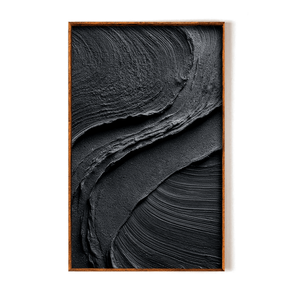 Flow Current – Black Minimalist Textured Painting #awp74 Painting artwepaint 