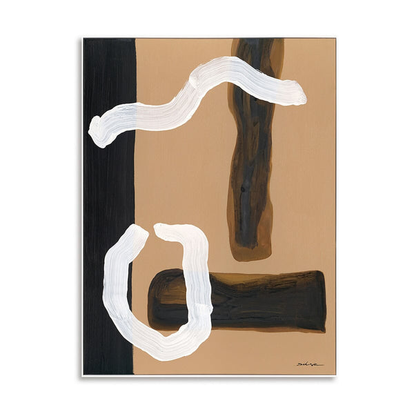 Flow Motion – Brown & White Abstract Painting#M6877 Painting artwepaint 