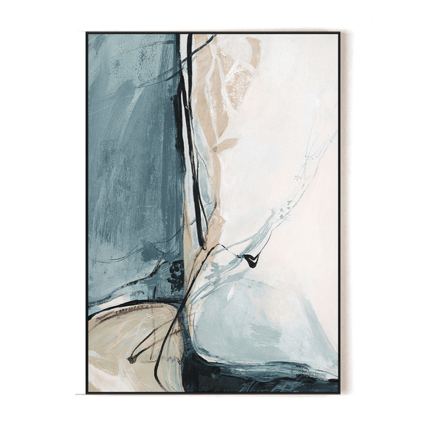 Flowing Echo – Blue Beige Abstract Painting #L5510=CDK6194 Painting artwepaint 