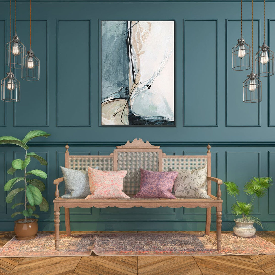 Flowing Echo – Blue Beige Abstract Painting #L5510=CDK6194 Painting artwepaint 