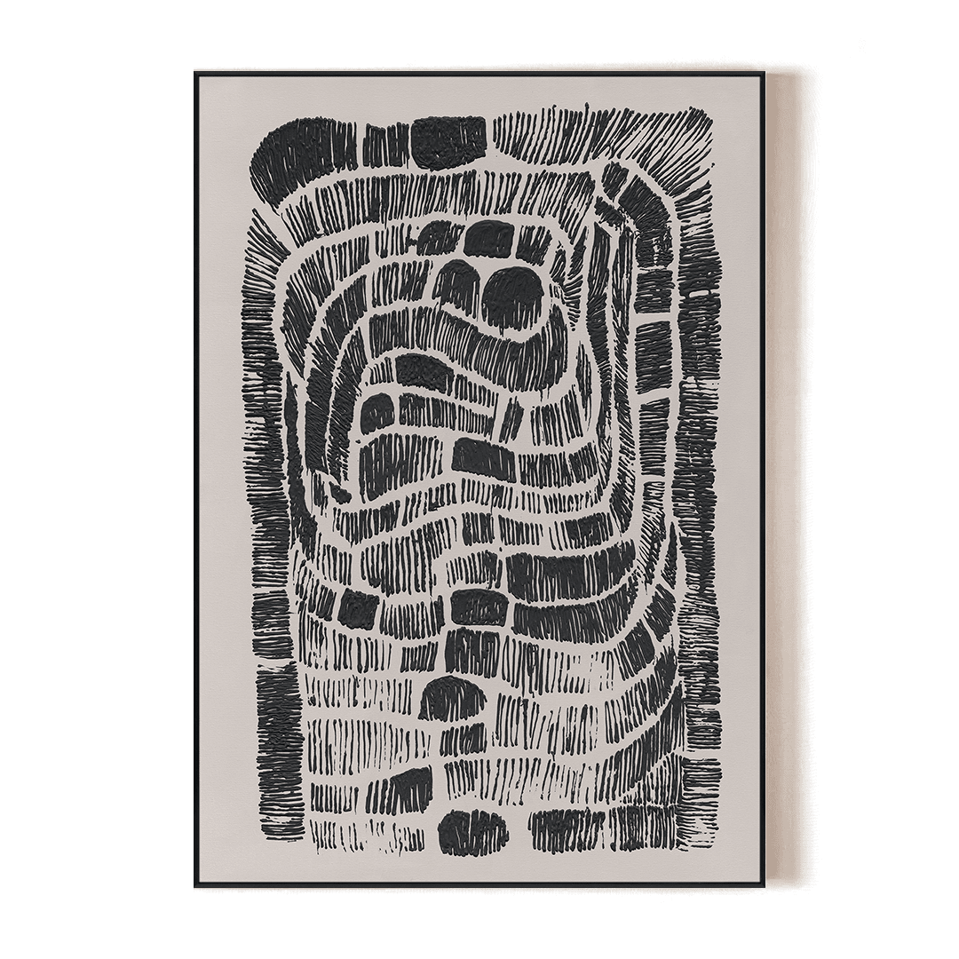 Flowing Ink Forms - Black & White Line Art #R4013 Painting artwepaint 