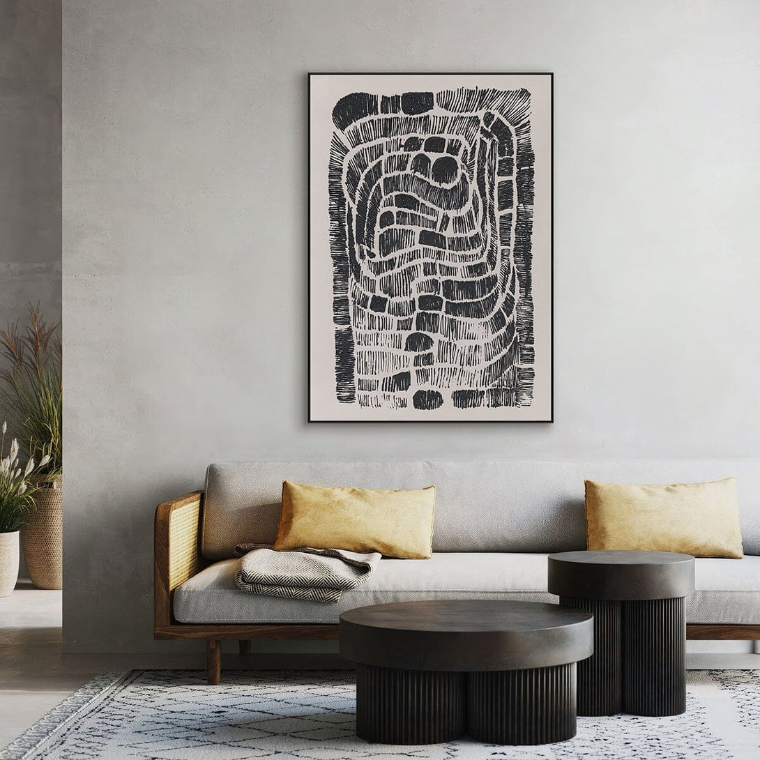 Flowing Ink Forms - Black & White Line Art #R4013 Painting artwepaint 