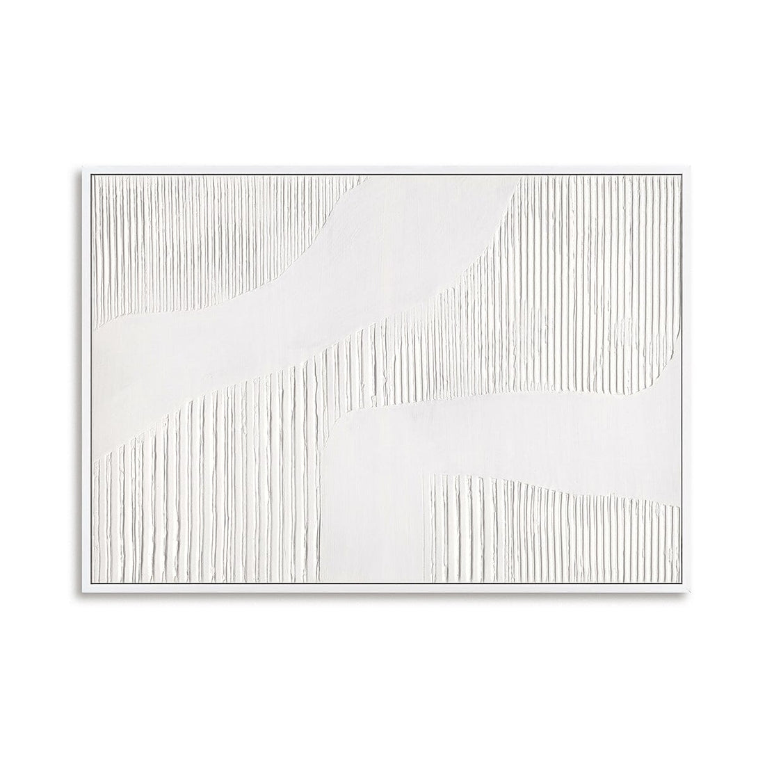 Flowing Light - White Linear Texture Art #M4667 Painting artwepaint 