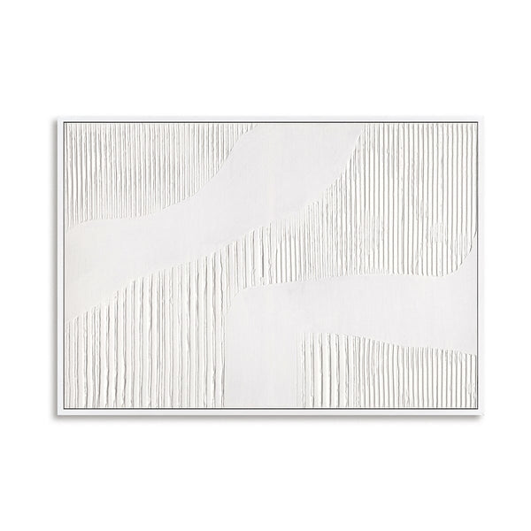 Flowing Light - White Linear Texture Art #M4667 Painting artwepaint 