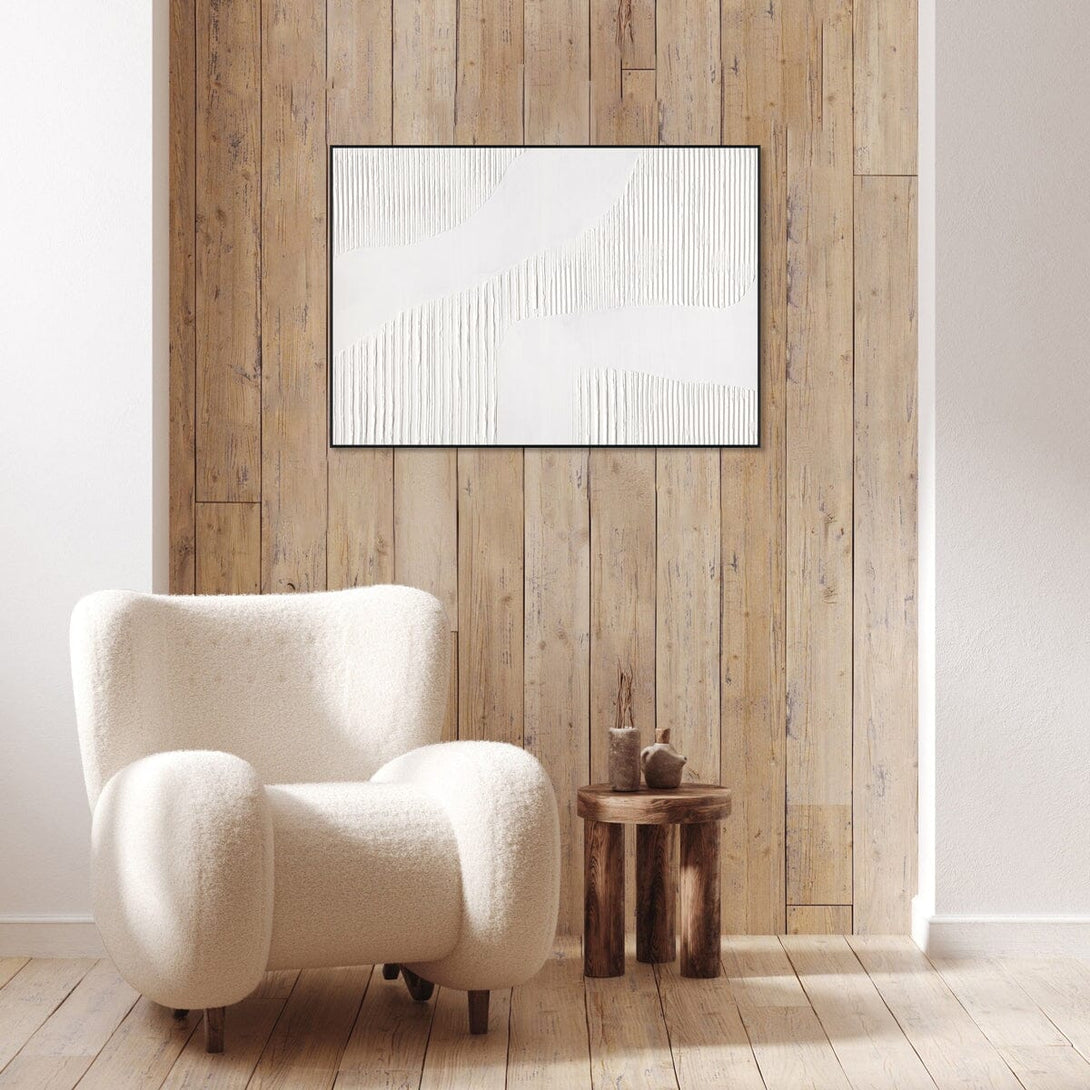 Flowing Light - White Linear Texture Art #M4667 Painting artwepaint 