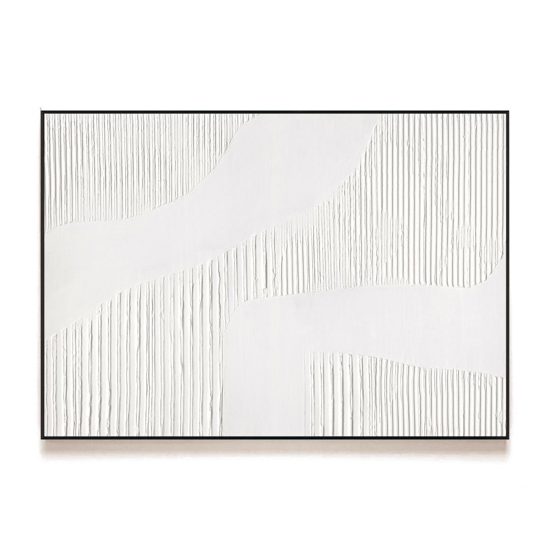 Flowing Light - White Linear Texture Art #M4667 Painting artwepaint 