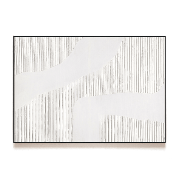 Flowing Light - White Linear Texture Art #M4667 Painting artwepaint 