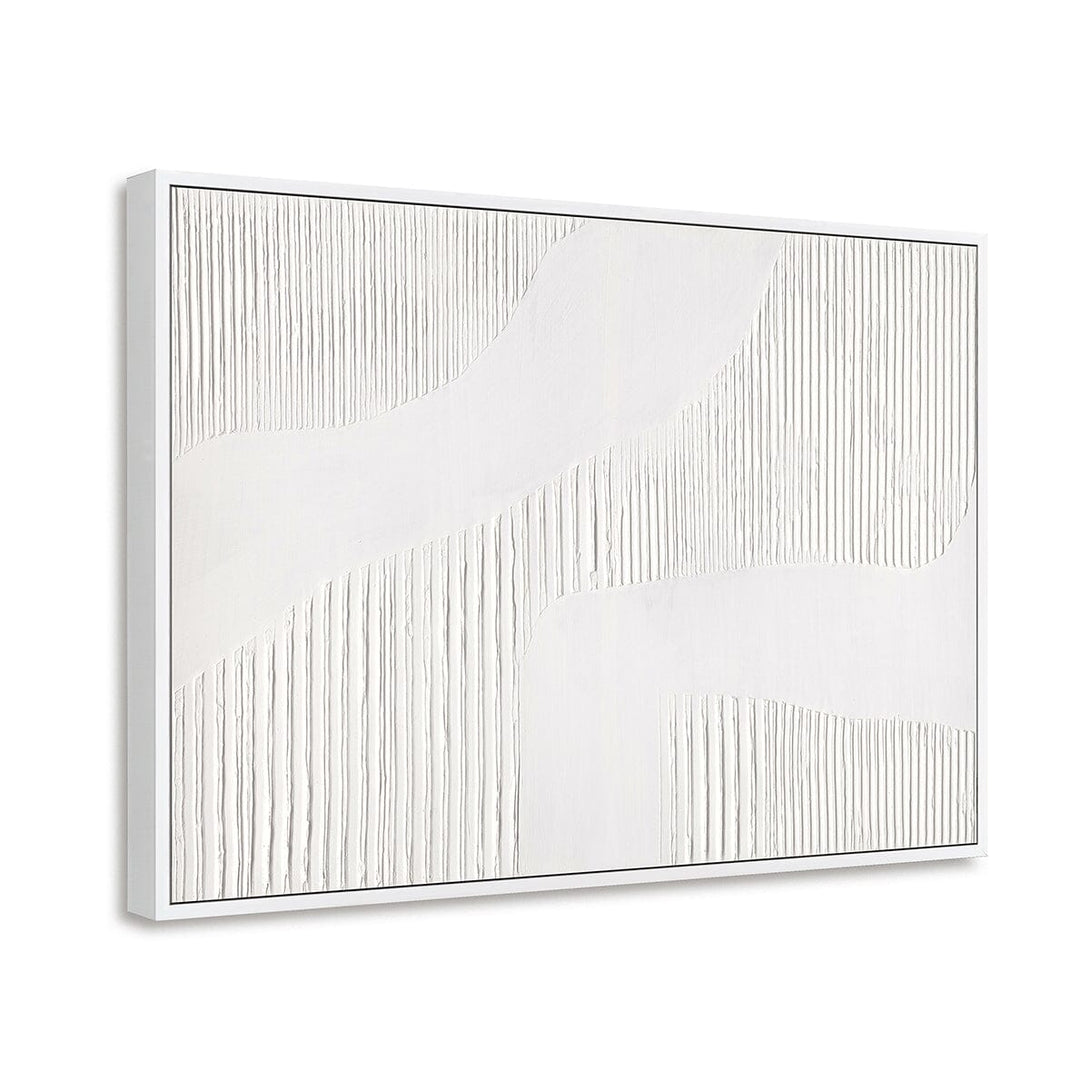 Flowing Light - White Linear Texture Art #M4667 Painting artwepaint 