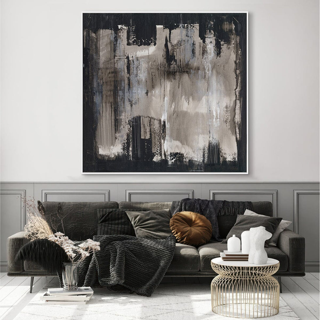 Fogged Shadows - Black & Grey Abstract Painting #M5645 Painting artwepaint 