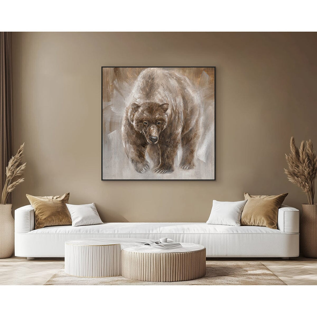 Forest Bear - Brown Grey Wildlife Oil Painting #M0525 Painting artwepaint 