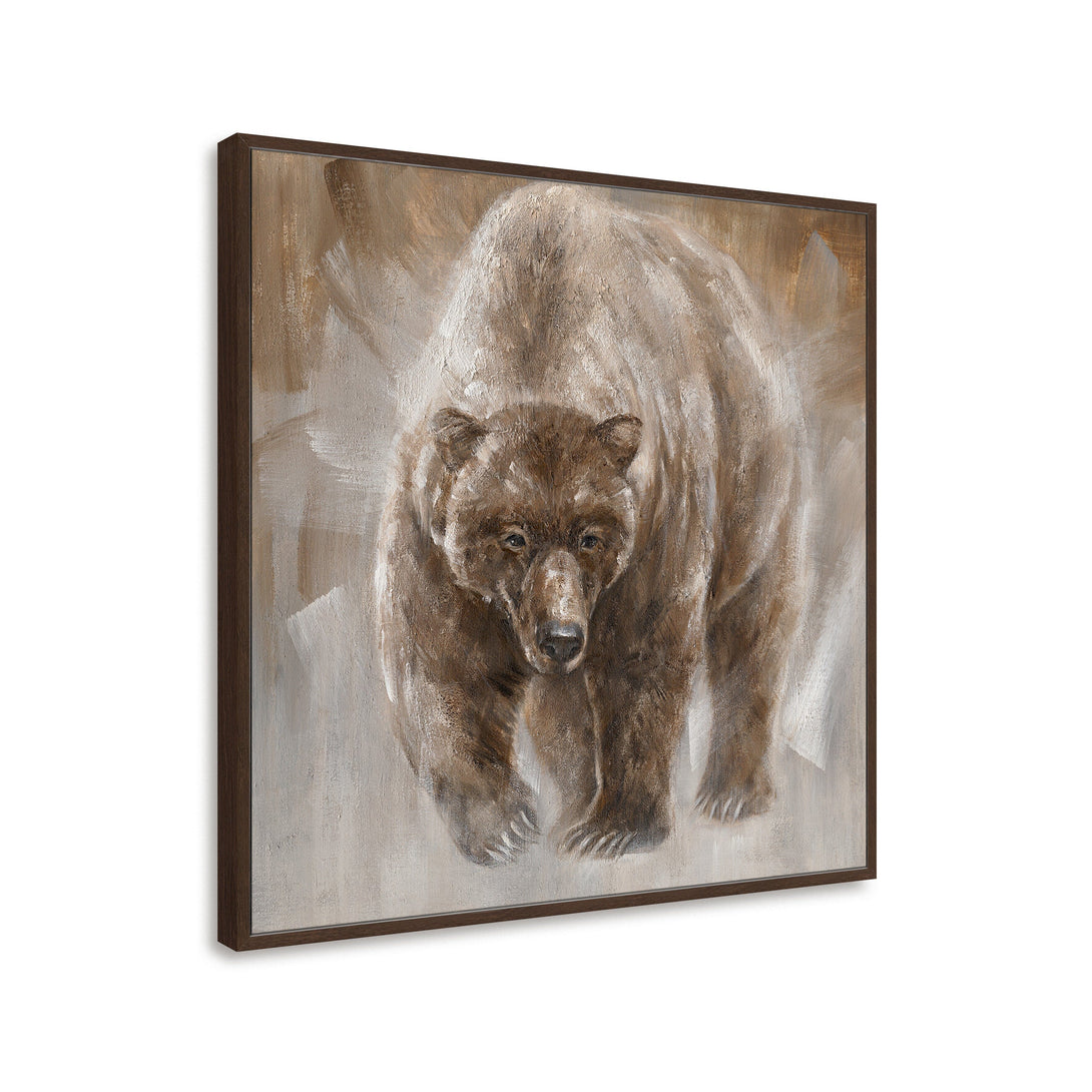 Forest Bear - Brown Grey Wildlife Oil Painting #M0525 Painting artwepaint 
