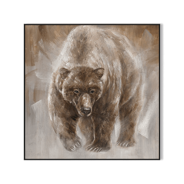 Forest Bear - Brown Grey Wildlife Oil Painting #M0525 Painting artwepaint 
