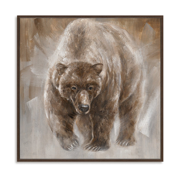 Forest Bear - Brown Grey Wildlife Oil Painting #M0525 Painting artwepaint 