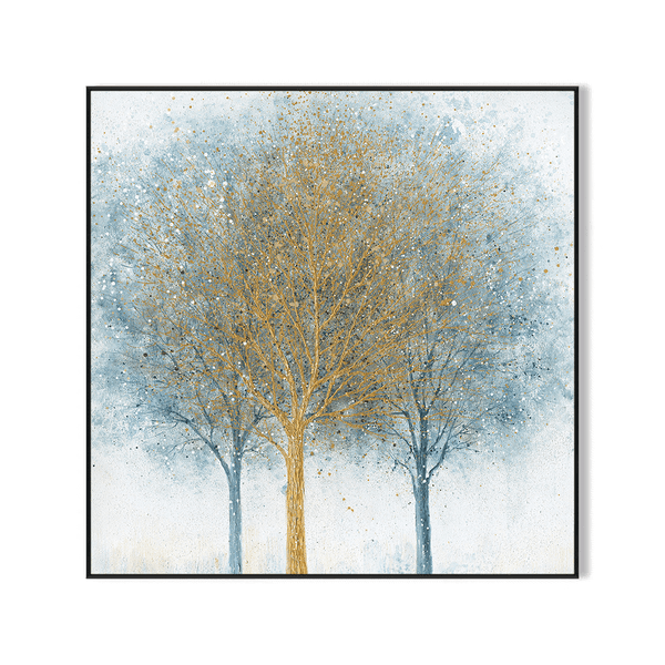 Forest Glow – Golden Tree Trio Painting #J4190 Painting artwepaint 