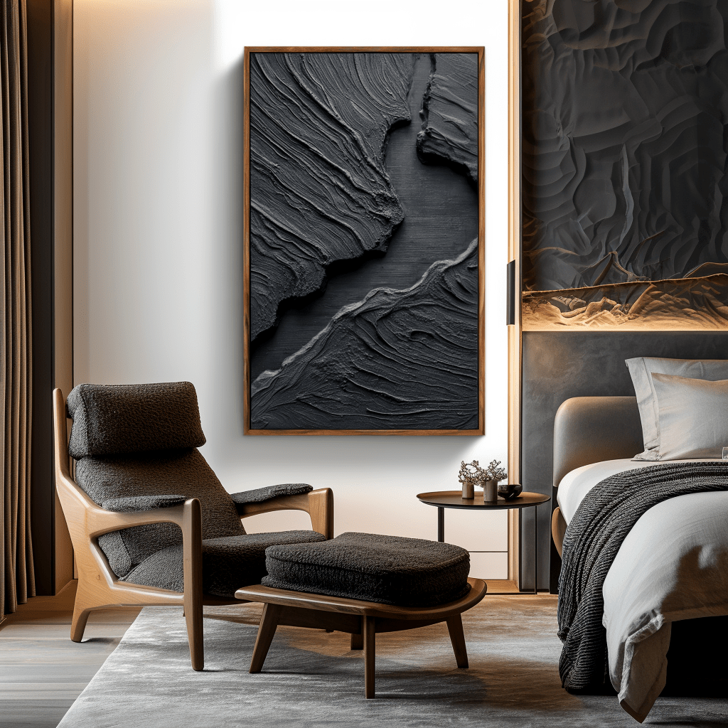 Fractured Earth – Black Textured Abstract Painting #awp70 Painting artwepaint 