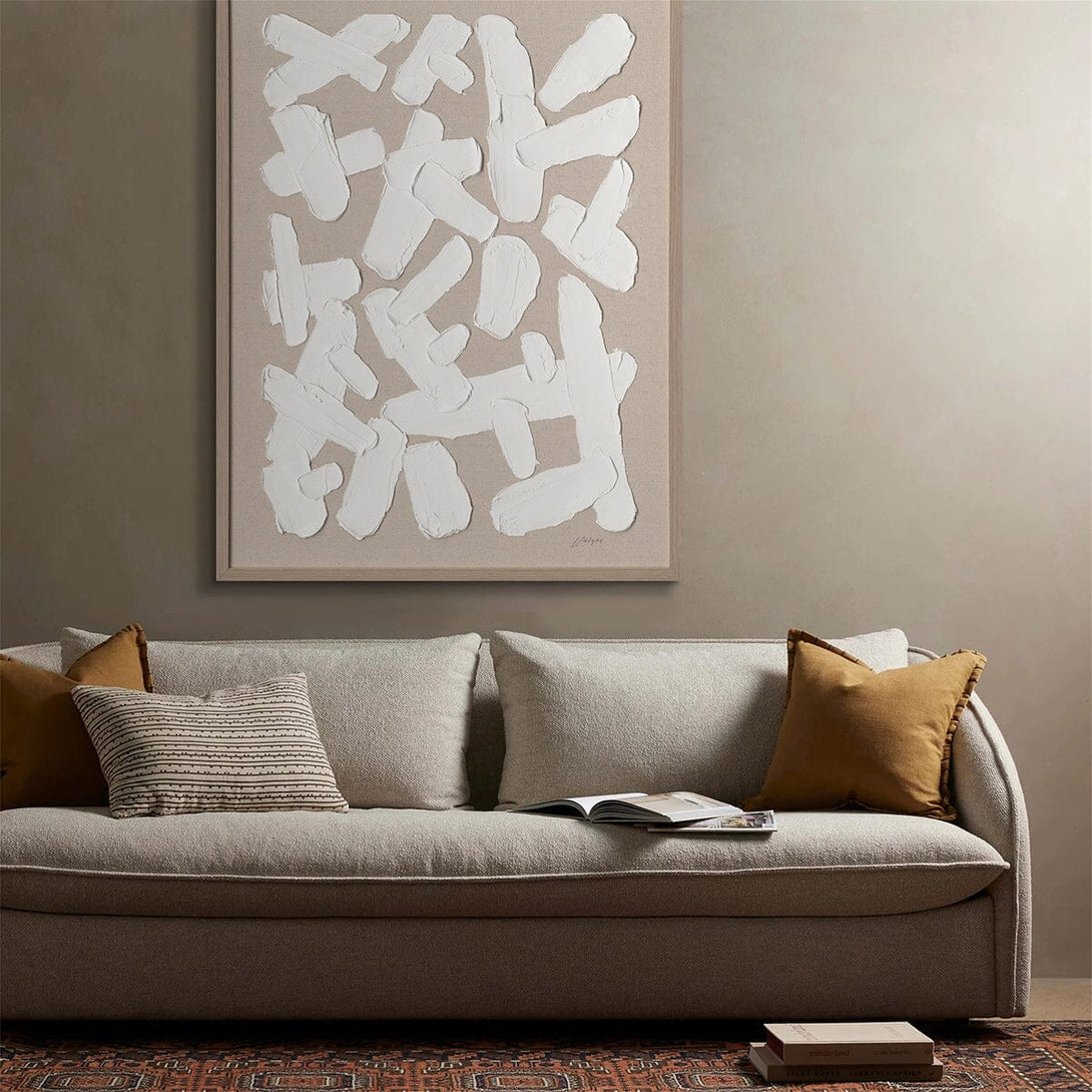 Free Form - White Textured Abstract Painting#M5542 Painting artwepaint 