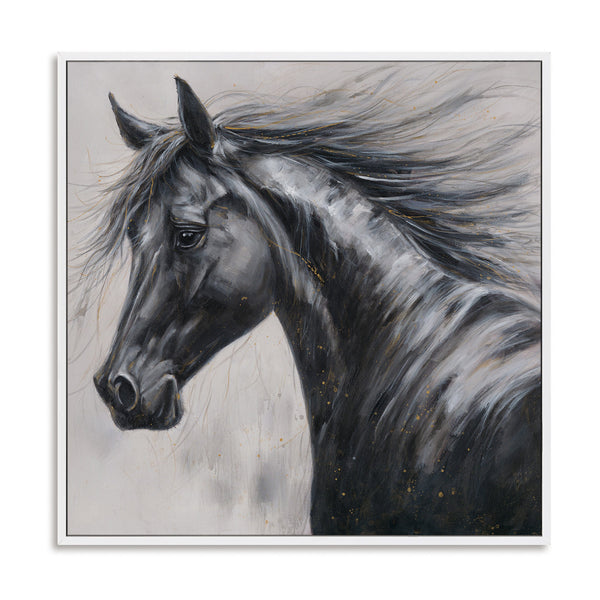 Galloping Ebony - Realistic Horse Painting#M4704 Painting artwepaint 