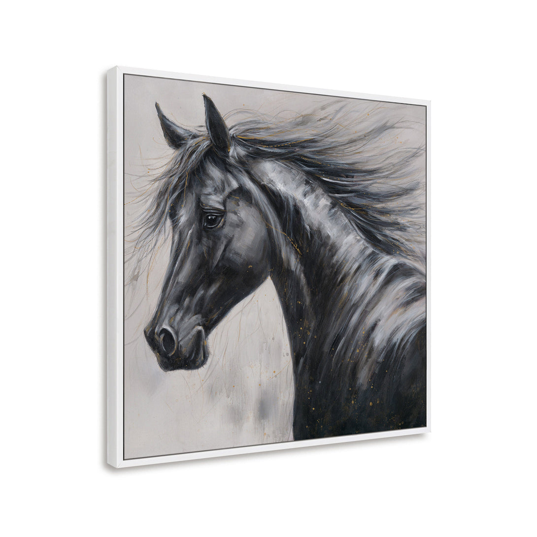 Galloping Ebony - Realistic Horse Painting#M4704 Painting artwepaint 