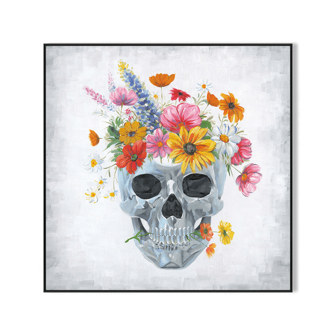 Garden of Life – Skull with Blossoms Painting #J2170 Painting artwepaint 