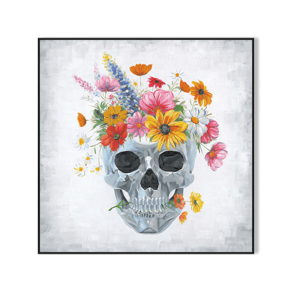 Garden of Life – Skull with Blossoms Painting #J2170 Painting artwepaint 