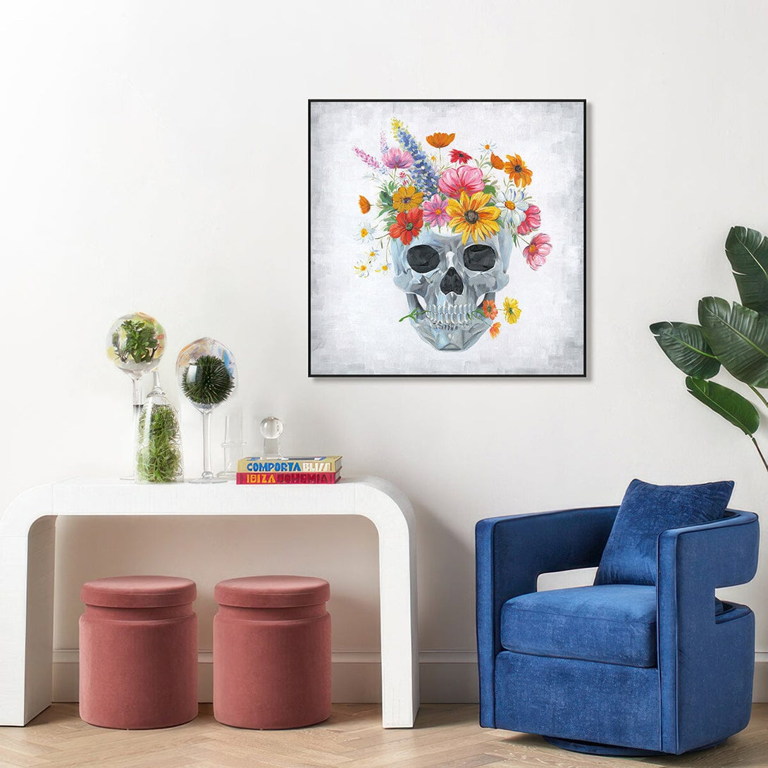 Garden of Life – Skull with Blossoms Painting #J2170 Painting artwepaint 