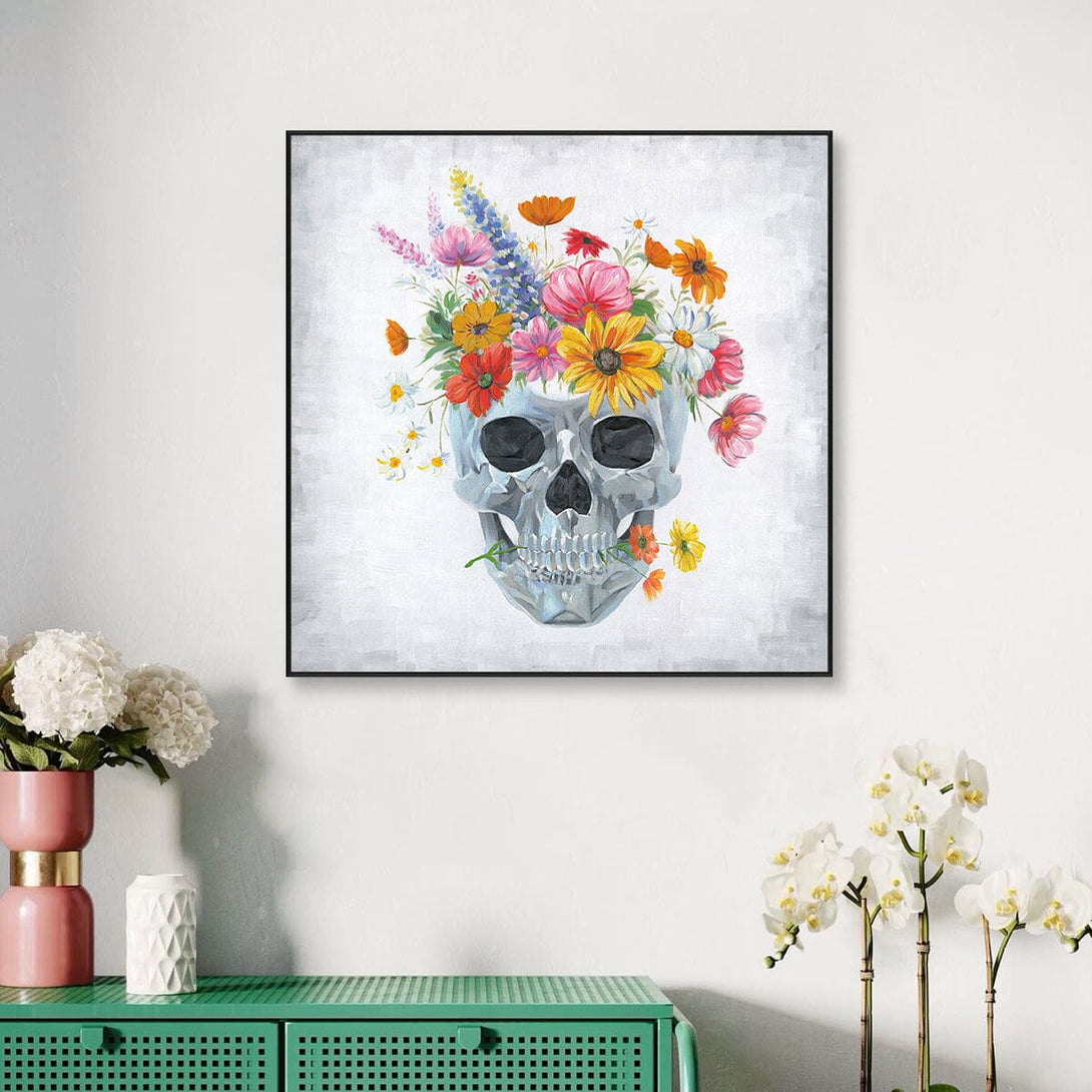 Garden of Life – Skull with Blossoms Painting #J2170 Painting artwepaint 