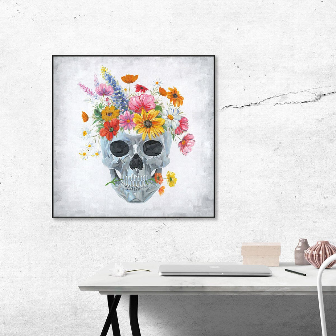 Garden of Life – Skull with Blossoms Painting #J2170 Painting artwepaint 