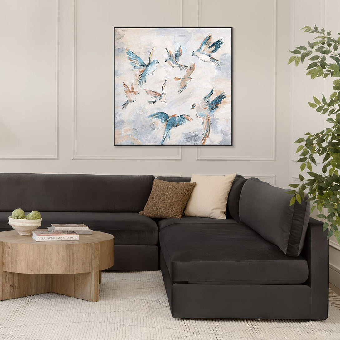 Gentle Flight – Pastel Birds in Motion Painting #K3652 Painting artwepaint 