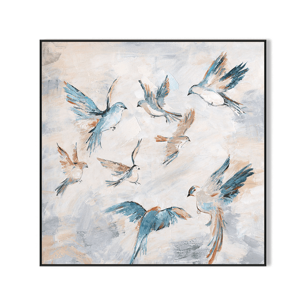 Gentle Flight – Pastel Birds in Motion Painting #K3652 Painting artwepaint 