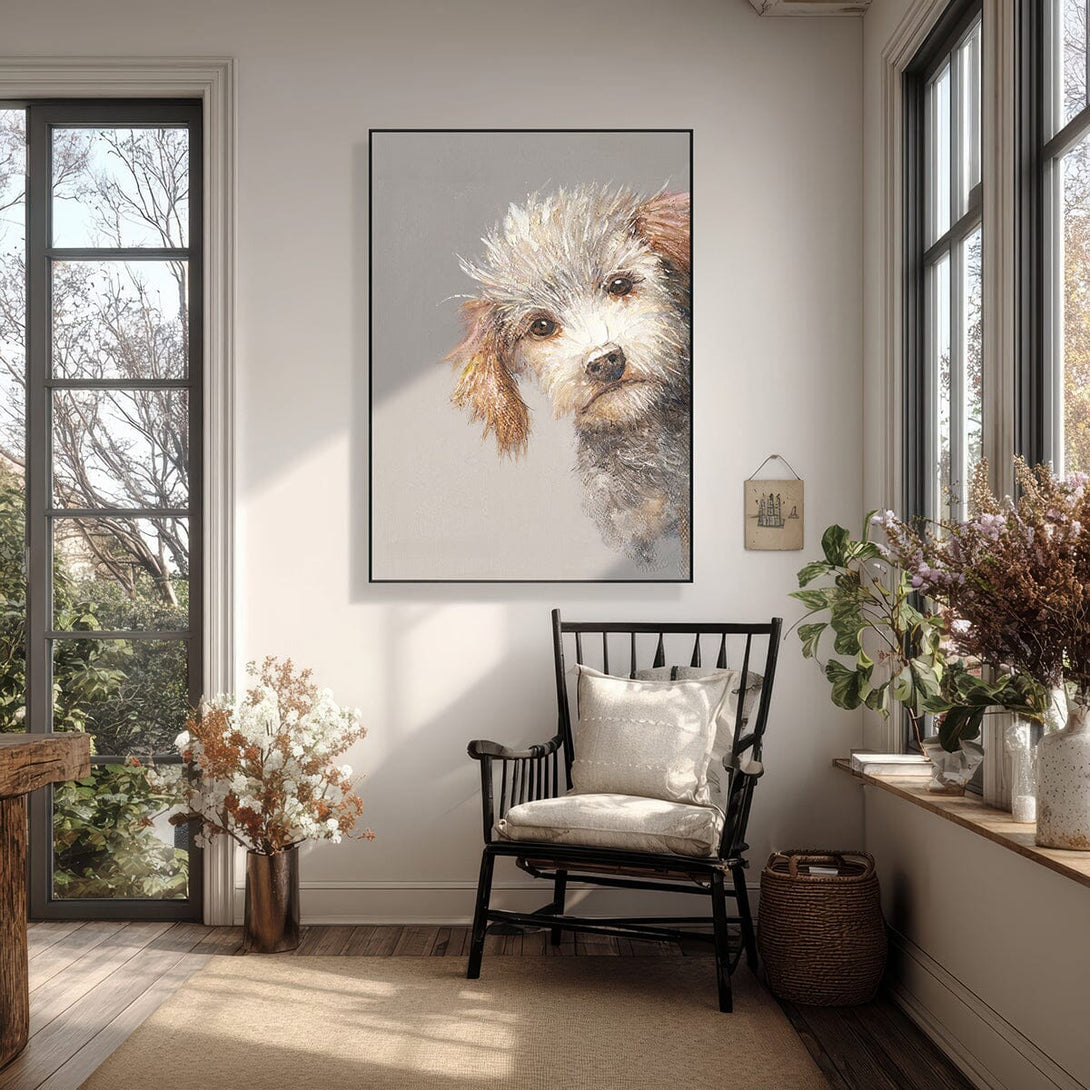 Gentle Gaze - Puppy Portrait #M3761 Painting artwepaint 