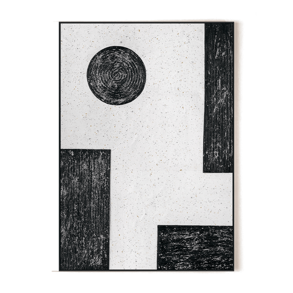 Geometric Balance – Black & White Abstract #L2567 Painting artwepaint 